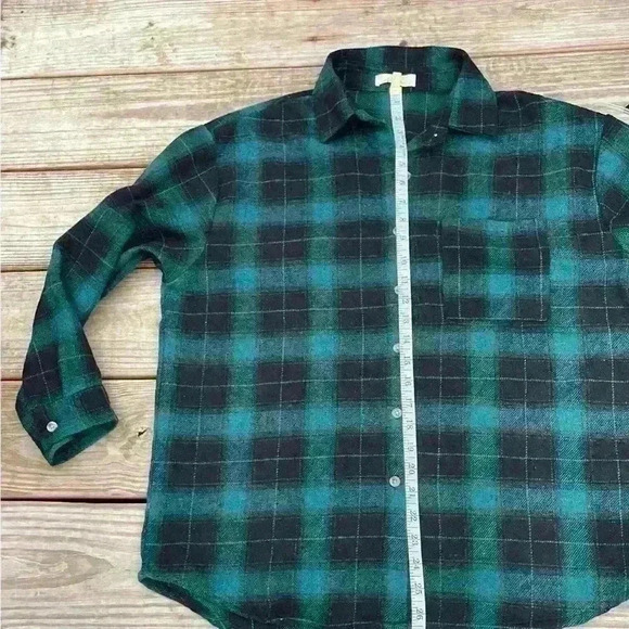 Love Notes women’s long sleeved button up plaid shirt size small - Picture 4 of 10